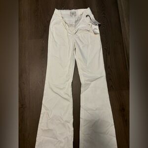 Urban Outfitters BDG White Ruched Dipped V Flare Jeans